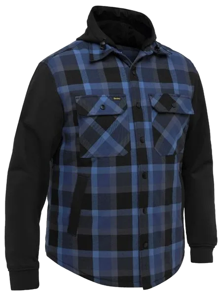 Bisley Contrast Check Hooded shirt, Bisley product photo