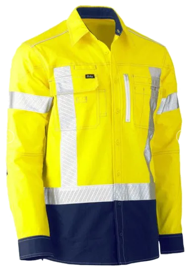 Bisley flex & move hi vis shirt long sleeve, Bisley product photo