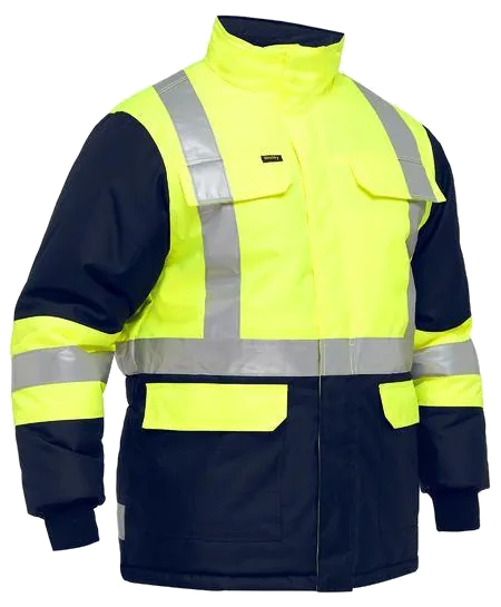 Bisley X taped two tone hi vis freezer jacket, Bisley product photo