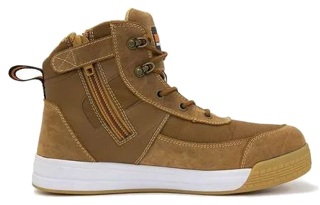 Bison Dune Low cut zip side lace up safety boot, Bison product photo