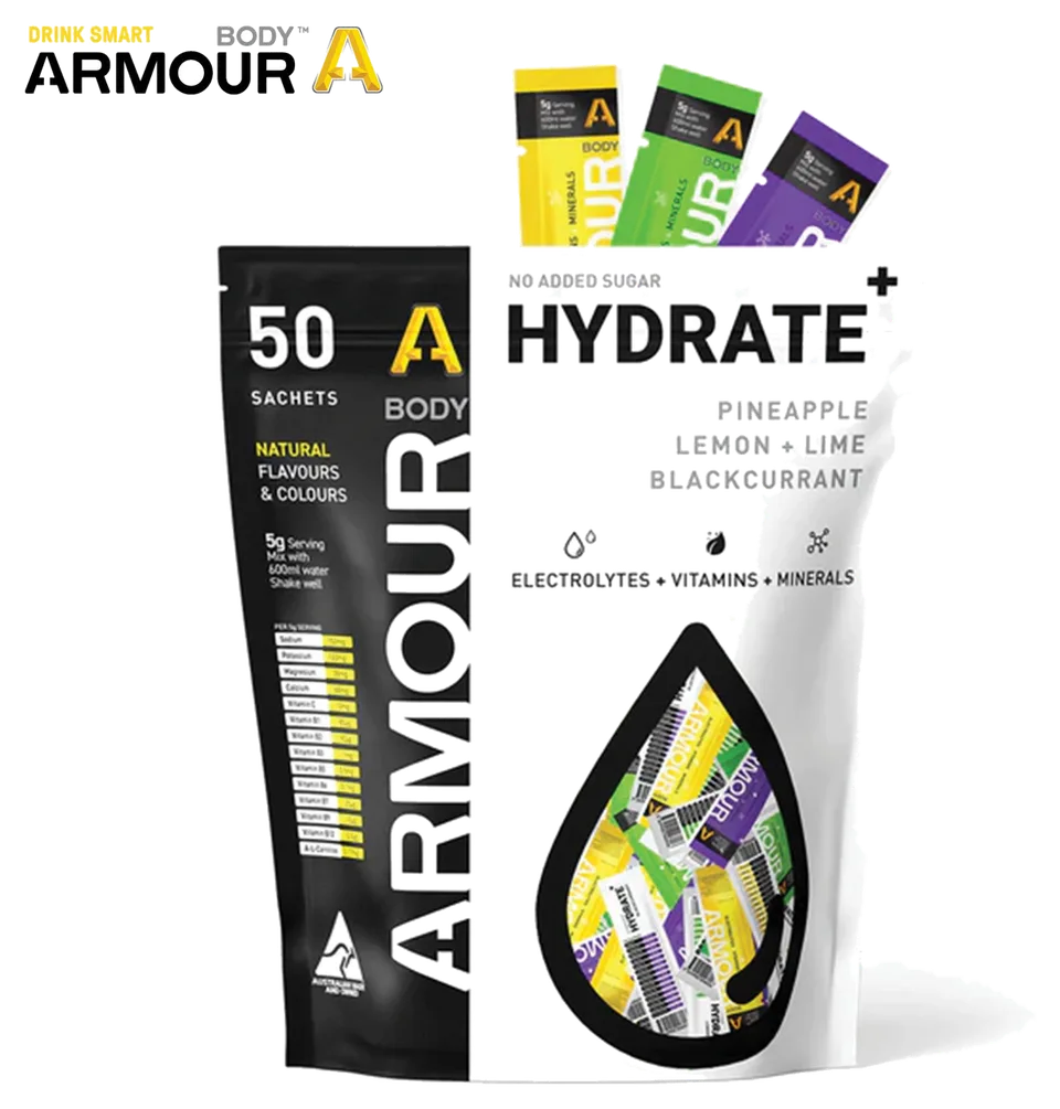 Body Armour Hydrate+ Hypotonic Sachets (50 pack), Body Armour product photo