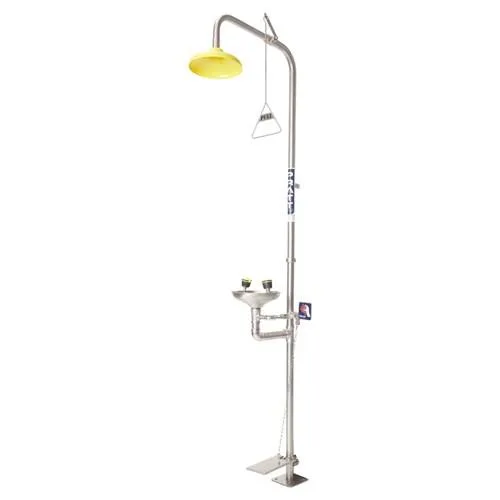 Combination shower with eye wash bowl & foot treadle, Pratt Safety product photo