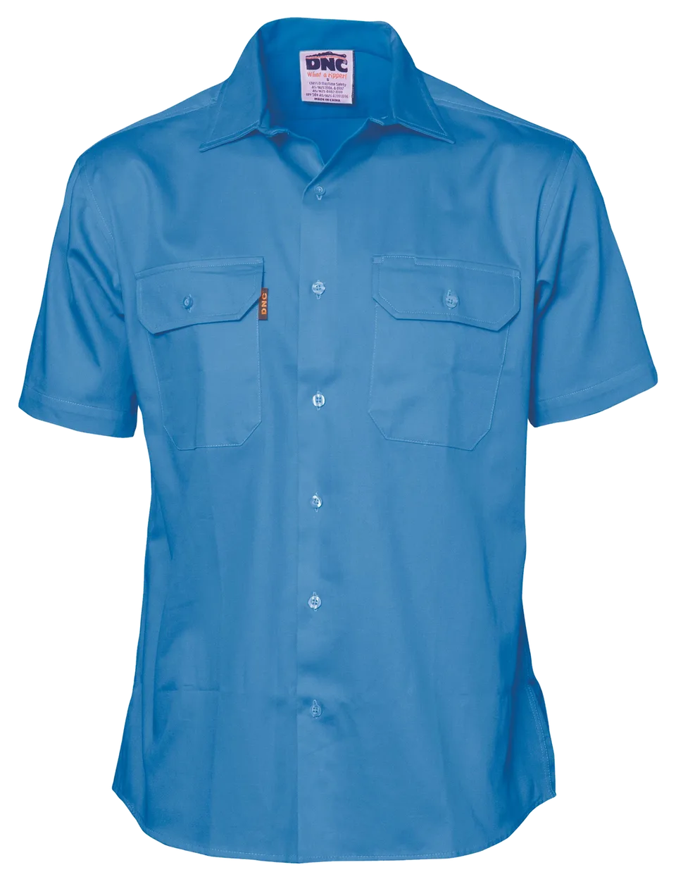 DNC cotton drill work shirt short sleeve, DNC Workwear product photo
