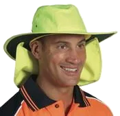 DNC hi vis hat with flap, DNC Workwear product photo