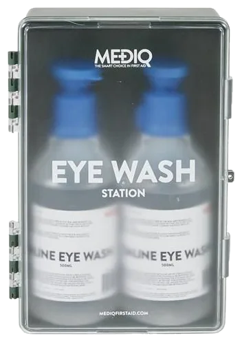 Eyewash station enclosed plastic cabinet, Mediq product photo