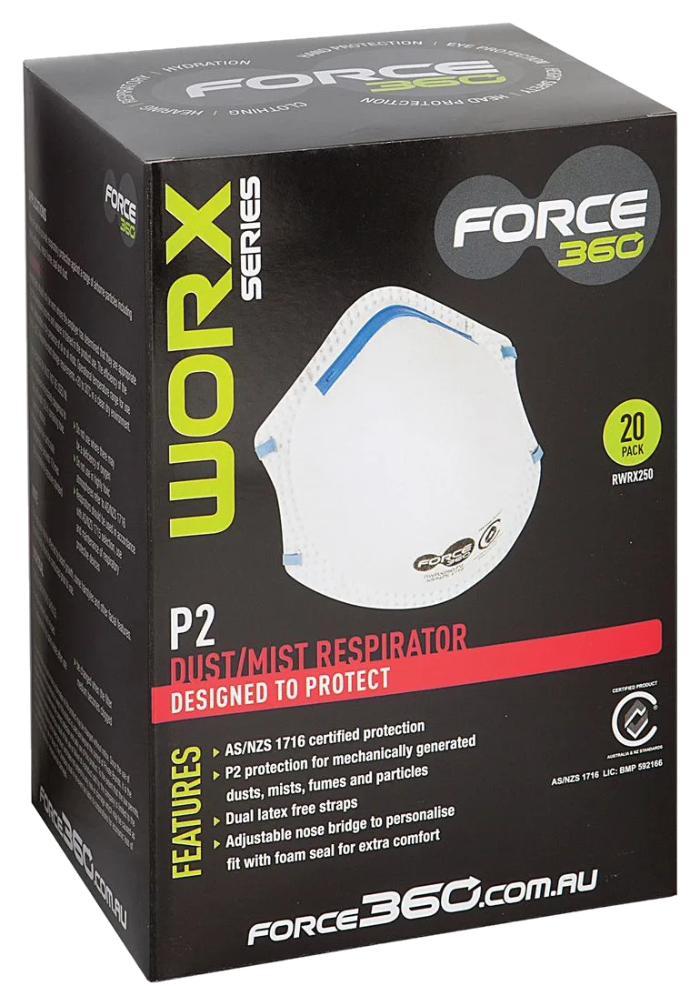 Force360 P2 disposable respirator, Force360 product photo