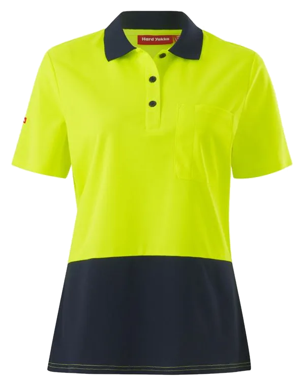 Hard Yakka Core womens hi vis short sleeve polo, Hard Yakka product photo