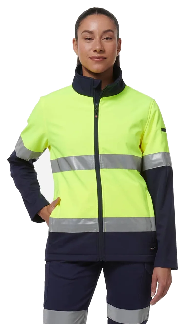 King Gee womens hi vis reflective softshell jacket, KingGee product photo