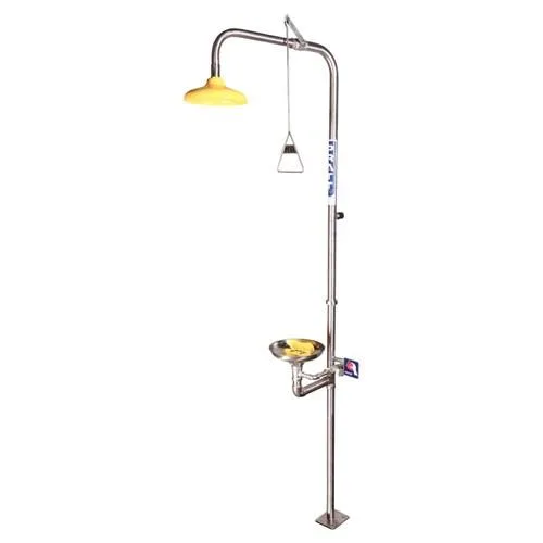 Pratt combination shower with triple nozzle eye & face wash with bowl. no foot treadle, Pratt Safety product photo