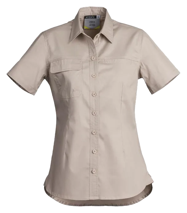 Syzmik womens lightweight tradie short sleeve shirt, Syzmik product photo