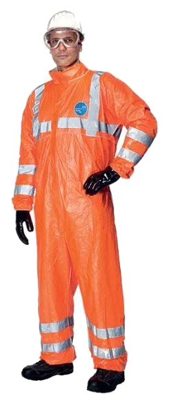 Tyvek 500HV hi vis reflective taped disposable coverall, Tyvek product photo